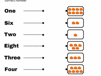 pumpkin number matching fall math and activities for kindergarten