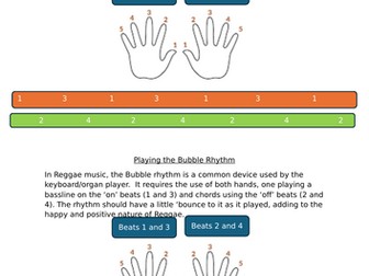 Reggae Bubble Rhythm Help Sheets