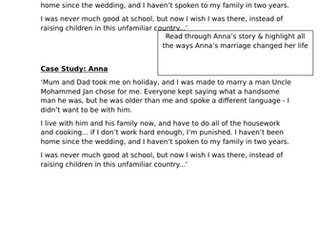 PSHE Forced Marriage