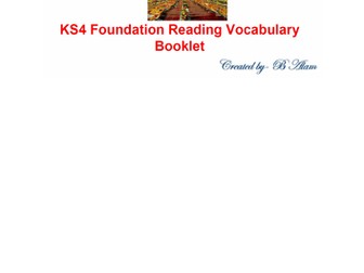 Bengali Resources for KS4 Vocabulary