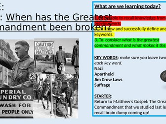 When has the greatest commandment been broken