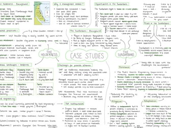 FREE - AQA A-level Geography Mind Map - 3.1.3 Coasts - Case Studies (Holderness & Sundarbans)
