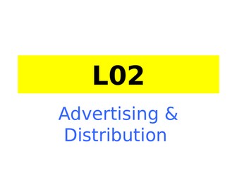 CTEC Digital Media Unit 1 LO2 Advertising & Distribution Resources