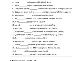 Grammar Present tense gapfill