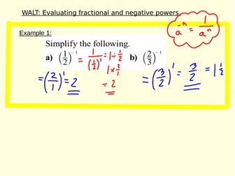 Evaluating fractional and negative powers