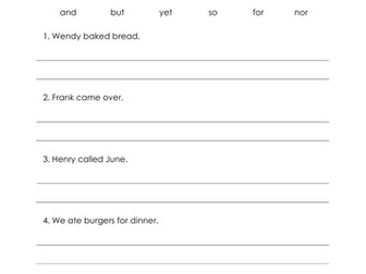 Compound Sentences Worksheets | Grammar Practice