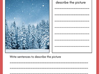Winter Setting Description Worksheets