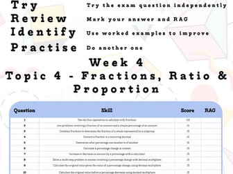 GCSE Maths Higher - Fractions, Ratio & Proportion Workbook