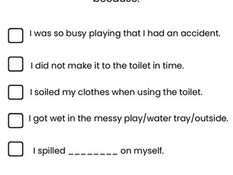 Accidents happen! - note home for parents