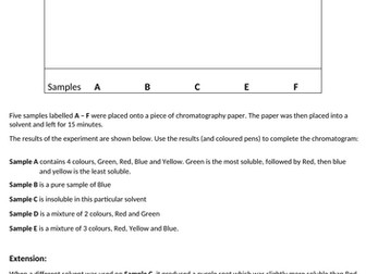 Chromatography - Complete a blank chromatogram