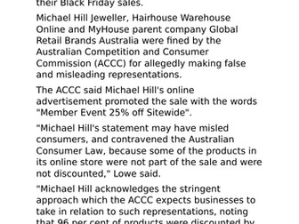 ACCC cases - Gallery Walk