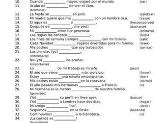 Spanish mixed grammar practice