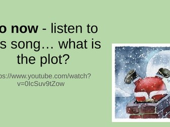 Stand alone Christmas lesson for KS3 Drama