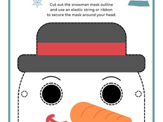 Winter Snowman Paper Mask Craft – EYFS / KS1 Seasonal Art Activity