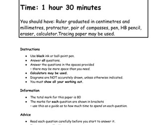 Christmas Theme GCSE Maths Paper 2 & 3 Foundation (Bundle)