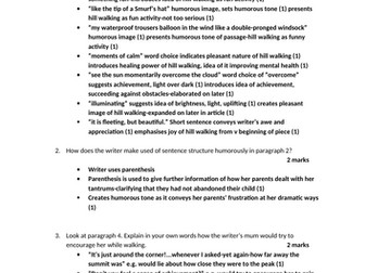 Higher English RUAE Close Reading Prelim Revision Booklet