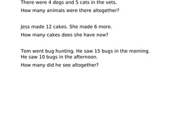 Addition Worded Problems