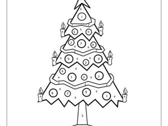 ITALIAN - NATALE - Christmas colour by numbers