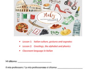 Italian basics (alphabet, phonics, gestures, cognates)