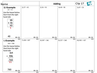 Numeracy Worksheets - Number