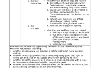 Natural Law Scheme of Work