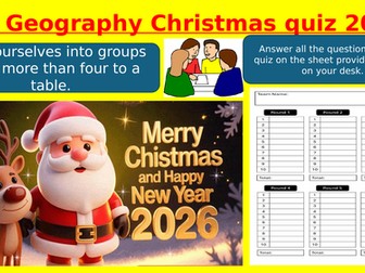 Christmas 2025 Geography quiz