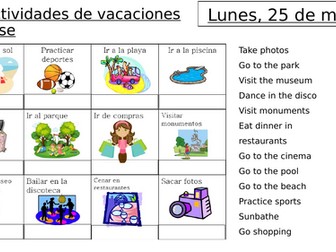 Spanish holiday activities (se puede)