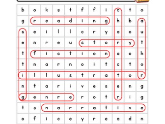 Book Day Vocabulary Word Search