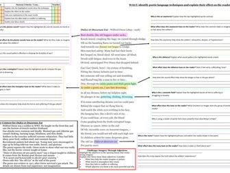 Dulce et Decorum Est – Supported Analysis Worksheet (KS3/KS4)