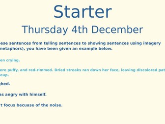 Creative Writing - Imagery (Metaphor / Simile)