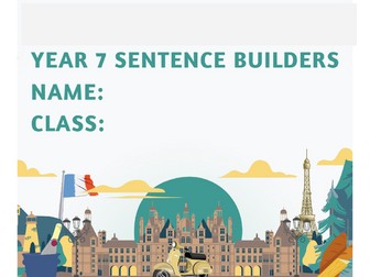 French set of sentence builders- Year 7