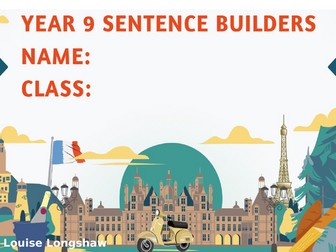 French set of sentence builders- Year 9