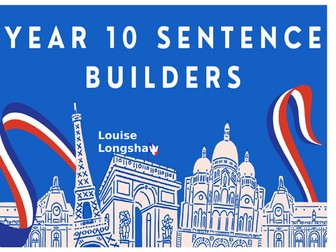 French set of sentence builders- Year 10