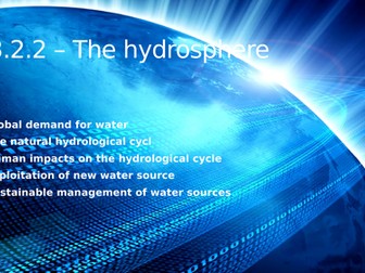 AQA A level Environmental Science Hydrosphere  PowerPoint presentation