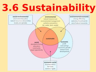 A level Environmental Science Sustainability PowerPoint presentation - 43 slides
