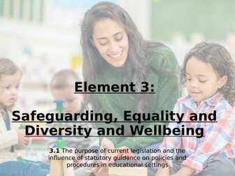 TLevel Education and Early Years. Gen 2: Element 3 Whole Package