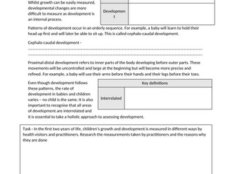 AAQ Early Childhood Development - Learning Aim A