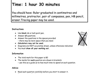 Christmas Theme GCSE Maths Paper 1 Higher