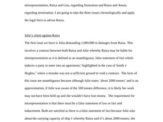 Contract law essays with case laws