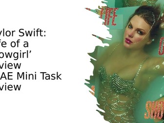 Higher English RUAE Close Reading Mini Task-Taylor Swift