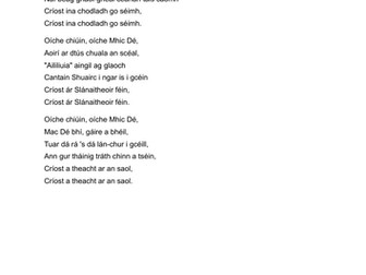 TRADITIONAL CHRISTMAS CAROL "SILENT NIGHT" in Irish Gaelic