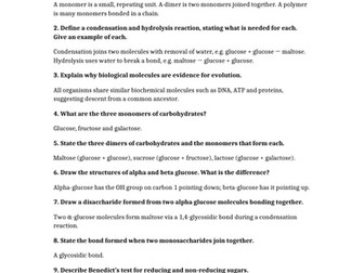 AQA A-Level Biology (7402) - Full Revision Pack (3.1–3.8) 500+ questions and model answers