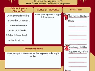 Christmas Week Survival Pack - 8 Ready-to-Use English Worksheets (Print & Go)