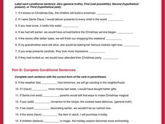 Advanced Christmas Grammar Worksheets | High School ELA Holiday Activities