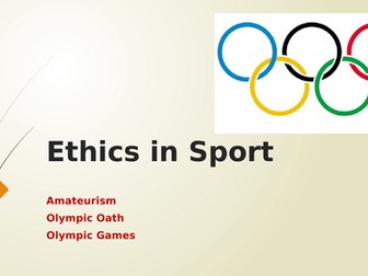 Ethics in Sport A Level PE lesson
