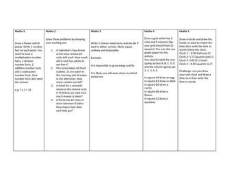 Homework Grid Mid-Upper Primary