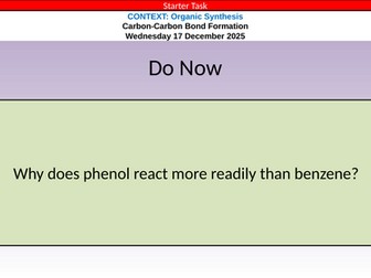 OCR A Level Chemistry Chapter 28 - Organic Synthesis