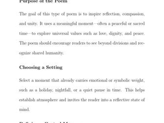 Christmas Night of Light: A Study Guide to Poetry Skills