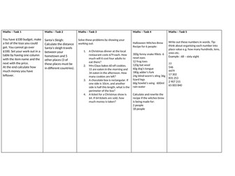Christmas Themed 10 Maths and English Homework Activities