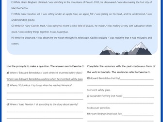 Past Continuous Worksheet